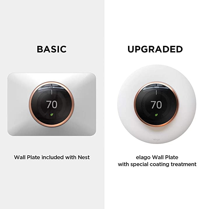 Wall Plate Cover for Nest Learning Thermostat Matte White 1ST 2ND 3RD Generation 