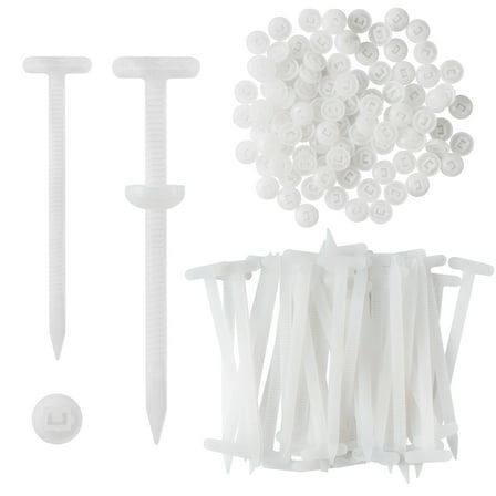 2ooya Cable Tie Buckle Heavy Duty Self Locking Nylon Zip Ties UV Resistant White Cable Ties for Automotive Repair Tool, 200 Pieces