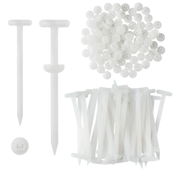 2ooya Cable Tie Buckle Heavy Duty Self Locking Nylon Zip Ties UV Resistant White Cable Ties for Automotive Repair Tool, 200 Pieces