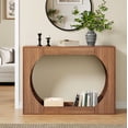 thumbnail image 4 of Wirrytor Console Table with Shelves, Farmhouse Entryway Table for Foyer, Entrance, Wood Storage Entryway Accent Table,Hallway and Living Room,Rustic Brown, 4 of 7