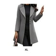thumbnail image 2 of Qarigey Poliéster Manténgase A La Moda Adelante Con Elegante Abrigo De Manga Larga Para Mujer Otoño Invierno Abrigos De Mujer Abrigos y chamarras gris XL, 2 of 5
