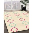 thumbnail image 3 of Ahgly Company Machine Washable Indoor Square Abstract PaleGold Area Rugs, 6' Square, 3 of 7
