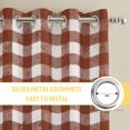 thumbnail image 6 of Farmhouse Orange Plaid Kitchen Curtains Window Panels, Vintage Country Cock Checkered Insulated Window Treatment Curtain, Grommet Curtains for Bedroom/Living Room/Bathroom, 2 Piece 42"Wx84"L, 6 of 8
