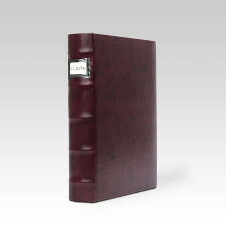 Bellagio-Italia Corona Vino (Purple) DVD Storage Binder Set - Stores Up to 144 DVDs CDs or Blu-Rays - Stores DVD Cover Art - Acid-Free Sheets