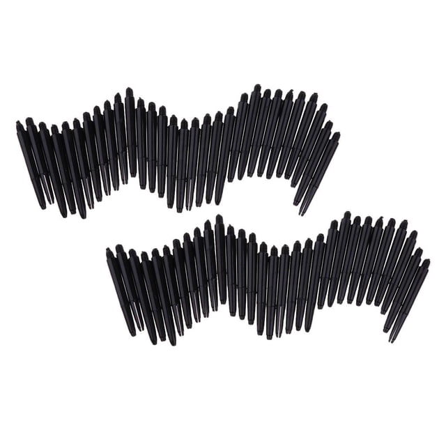 60 Piezas de Vástagos de Dardos de Nailon Profesional Duraderos, Ejes, Conjuntos de Vástagos Medianos 43 Mm Negro Soledad Vástagos de vástagos de nylon