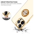 thumbnail image 6 of iPhone 14 Pro Max Case, iPhone 14 Pro Max Cover for Women, Ultra Slim Ring Kickstand Magnetic Car Mount Supported Electroplated Shockproof Case for iPhone 14 Pro Max 6.7" - White, 6 of 18