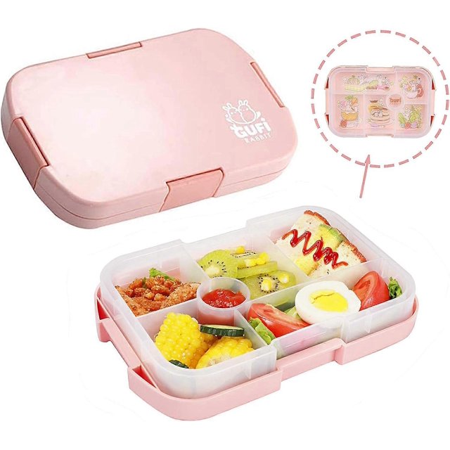 Kids Lunch Box, Bento Box for Kid with 6 Compartments, 920ml Lunch Container for Kids