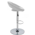 thumbnail image 2 of Rho "Leather" Tabouret de Bar Contemporain Réglable - Blanc, 2 of 2