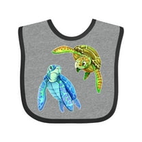 Inktastic Sea Turtles Swimming Together Boys or Girls Baby Bib