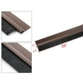thumbnail image 4 of Self-Adhesive Door Bottom Sweep Brown Plastic w 0.8-inch Black Soft Brush 1000mmx45mm(Approx 39-inch x 1.8-inch), 4 of 7