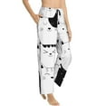 thumbnail image 2 of Daiia Doodle Cute Cat Women's Sleep Pant with Pockets and Drawstring,Pajama Pants-X-Large, 2 of 9