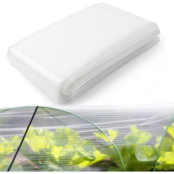Transparent Plastic Film for Greenhouse,Bexikou Clear Greenhouse Plastic Sheeting,UV Resistant Polyethylene Film for Farm,Garden (6.5ftx19.7ft)