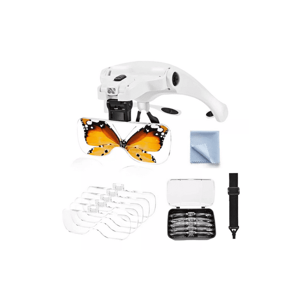Lentes Lupa Luz Led Para Microblading, Pestañas, Manicura