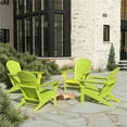 thumbnail image 2 of Portside Classic Outdoor Adirondack Chair (Set of 4) in Lime Green, 2 of 8