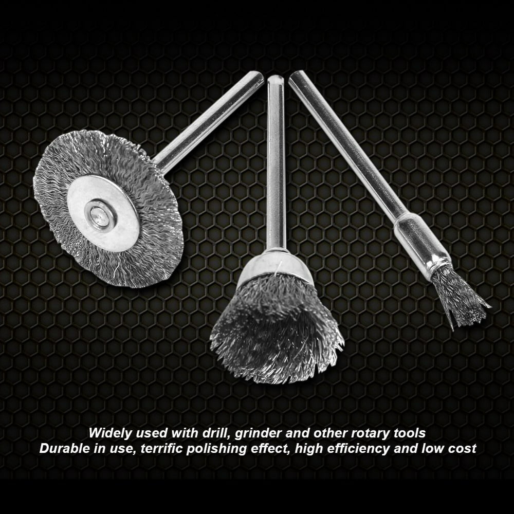 Tebru Wire Wheel Brush, Polishing Wire Wheels,24pcs Stainless Steel