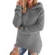 thumbnail image 2 of AUNVITO Women's Hooded Fleece Top Long Sleeve Solid Color Casual and Cozy Style, 2 of 9