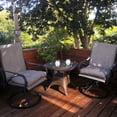 thumbnail image 5 of Everything Comfy Gray Indoor / Outdoor Seat Cushion Patio D Cushion 20" x 20", 2 Tie Backs, 5 of 5