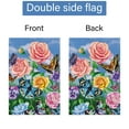 thumbnail image 6 of VOCHIC Hello Spring Garden Flag 12x18 Double Sided Vertical, Burlap Small Butterfly Rose Floral Welcome Garden Yard House Flags Outside Outdoor House Spring Summer Decoration (ONLY FLAG), 6 of 6
