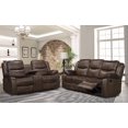 thumbnail image 1 of Topline Home Furnishings Ensemble de causeuse de canapé brun poli, 1 of 2