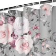 thumbnail image 3 of Floral Shower Curtain Watercolor Botanical Bathroom Decor Rustic Flower Design Fabric Bath Curtain for Tub Country Style Home Accessories with Hooks，72x84in, 3 of 5