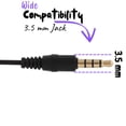 thumbnail image 3 of Mr. Pen- Ear Bud con micrófono para la escuela, 4,25 pies, conector de 3,5 mm, auriculares con cable, auriculares intrauditivos, auriculares con cable con micrófono, auriculares con micrófono, auricul, 3 of 5