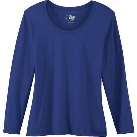 Just My Size by Hanes Women's Plus-Size Long Sleeve Scoopneck Tee