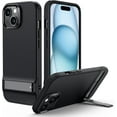 thumbnail image 1 of Pour iPhone 16 Pro Max Étui avec Support, Compatible avec MagSafe, Étui Magnétique pour iPhone 16 Pro Max, Support Flickstand Entièrement Ajustable, Protection de Qualité Militaire, Série Boost, Transparent, Noir, 1 of 5