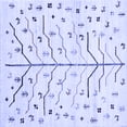 thumbnail image 1 of Ahgly Company Indoor Square Solid Blue Modern Area Rugs, 7' Square, 1 of 4