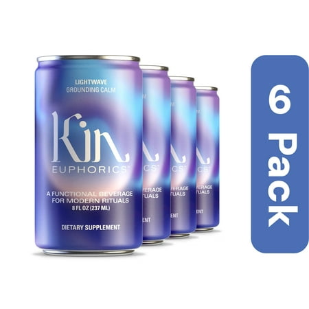 Kin Euphorics Lightwave Calm Mood RTD 4 Pack 32 fl oz (Pack Of 6)