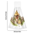 thumbnail image 3 of IAUYY Kitchen Hanging Towels Set of 2 100% Polyester Absorbent, Super Soft Hand Towels with Hanging Loops for Bathroom Kitchen The Chicken and The Egg Surrounded by Wooden Fences, 3 of 7