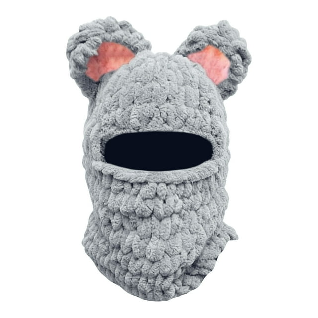 Bear Ski Machine Washable Knit Face With Ears & Face For Cold Weather Skiing Climbing Exercise Stool for Working Out under The Desk Elliptical Fitness Finds Exercise Gliders Pedal Exercise Reverse