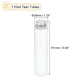 thumbnail image 2 of Unique Bargains 110ml Plastic Test Tubes with Screw Caps, 10Pcs 151x34mm Tubes Silver Tone, 2 of 7