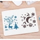 thumbnail image 3 of Plantillas navideñas para ventanas, 12 piezas de plantillas navideñas reutilizables para niños y adultos, plantillas navideñas de plástico para pintar para ventanas, álbumes de recortes y manualidades, 3 of 5