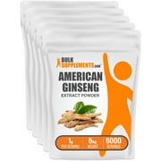 BulkSupplements American Ginseng Extract Powder - 1g per Serving - 5 Kilograms (11 lbs) - 5000 Servings