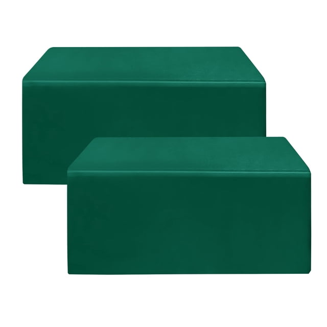Manteles HolidayIdeas, 2 unidades, entallados, color verde, 120 x 60 cm, poliéster