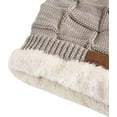 thumbnail image 4 of REDESS Beanie Hat for Men and Women Winter Warm Hats Knit Slouchy Thick Skull Cap-Beige, 4 of 5