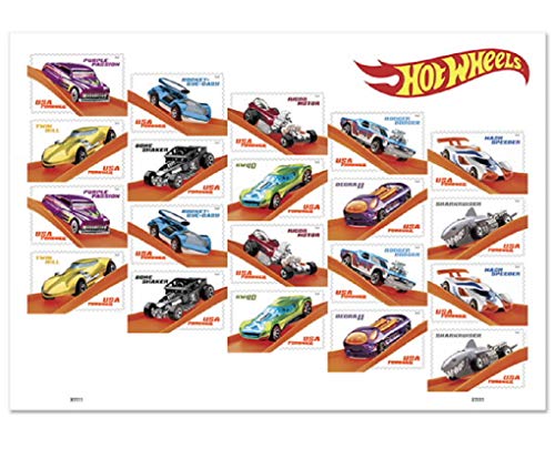 2018 Hot Wheels Forever Stamps by USPS 