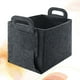 thumbnail image 5 of Caja plegable de fieltro con asas Canasta de almacenamiento Juguete Artículos diversos Organizador Artículos para el hogar (Gris, Tamaño grande), 5 of 6