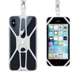 thumbnail image 1 of Funda de silicona Maynos con cordón para teléfono móvil y correa de cuello desmontable para smartphone universal, color blanco, 1 of 8