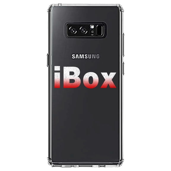 DistinctInk Clear Shockproof Hybrid Case for Samsung Galaxy Note 8 - TPU Bumper Acrylic Back Tempered Glass Screen Protector - iBox Boxing