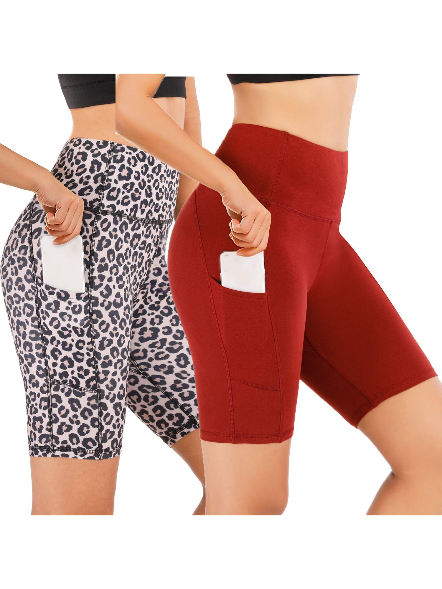 Women Hot Short Pants Pockets Gym Yoga Cycle Sports Fitness Stretch Trousers 