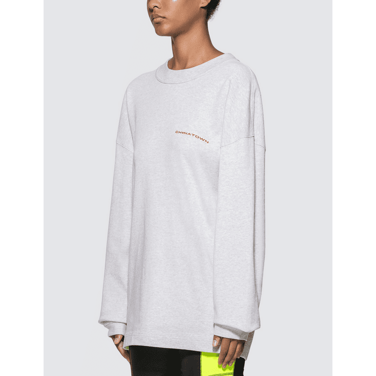 Alexander Wang GREY Chynatown Long Sleeve Sweatshirt, US Alexander Wang GREY Chynatown Long Sleeve Sweatshirt, US