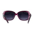 thumbnail image 4 of Womens Luxury Rhinestone Jewel Trim Metal Chain Arm Sunglasses Purple Smoke, 4 of 4