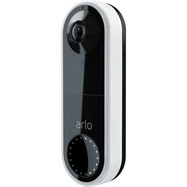 Arlo Essential Wired Video Doorbell Camera - HD Video, 180° View, Night Vision, 2 Way Audio, Direct to Wi-Fi, Easy Installation, Smart Security Camera, White - AVD1001W
