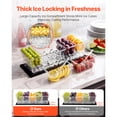 thumbnail image 2 of KFFKFF Chilled Condiment Server Caddy with 5 Compartments, Ice-Cooled Serving Tray with Individual Lids, Plastic Garnish Organizer for Taco Bars, Parties, Home, and Restaurant Use, 2 of 9