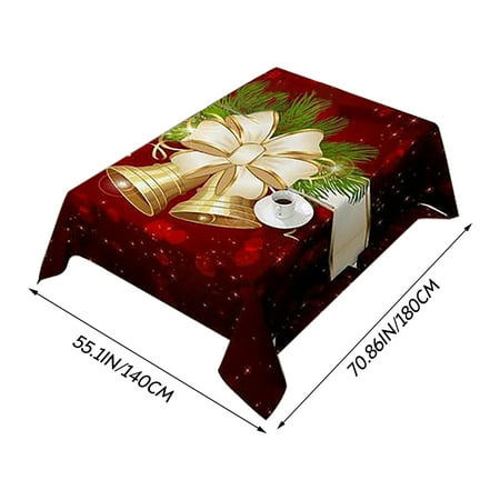 

Youmylove Bibulous Tablecloth Decorated For Christmas(The Bell) Home Kids Gift Noel Navidad Decor
