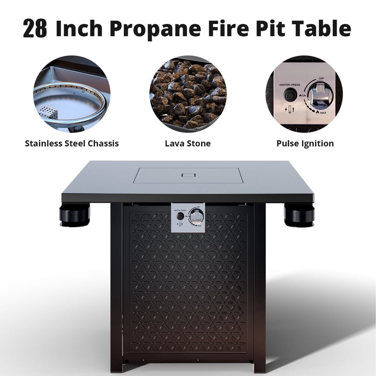 Philergo 28 Inch Propane Fire Pit Table, 52000 BTU photo 7