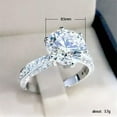 thumbnail image 2 of K-KED Elegant 925 Silver Rings for Women Cubic Zirconia Delicate Jewelry Wedding Ring Siz 6-10-9-#6, 2 of 5