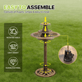 thumbnail image 6 of Magshion 37" Tall 3-Tier Birdbath with Recirc. Pump, Vintage Pedestal Fountain for Garden/Patio/Deck/Backyard, 5L, Bronze, 6 of 8