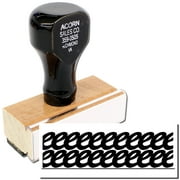 Strikeout Rubber Stamp, Wooden Handle Rubber Stamp, Laser Engraved Dies, Impression Size 1/2" x 1-1/2”, Uses a Separate Stamp Pad